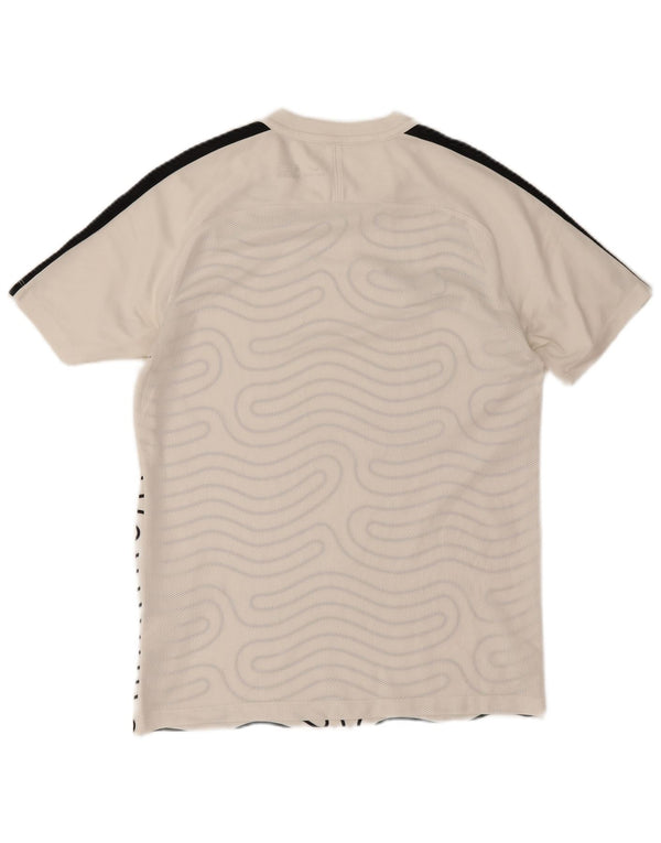 Nike Mens Dri Fit Abstract Pattern T-Shirt Top Medium White Colourblock