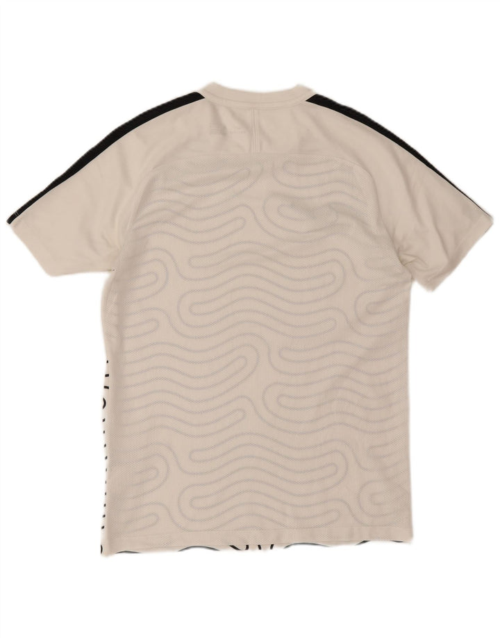 Nike Mens Dri Fit Abstract Pattern T-Shirt Top Medium White Colourblock