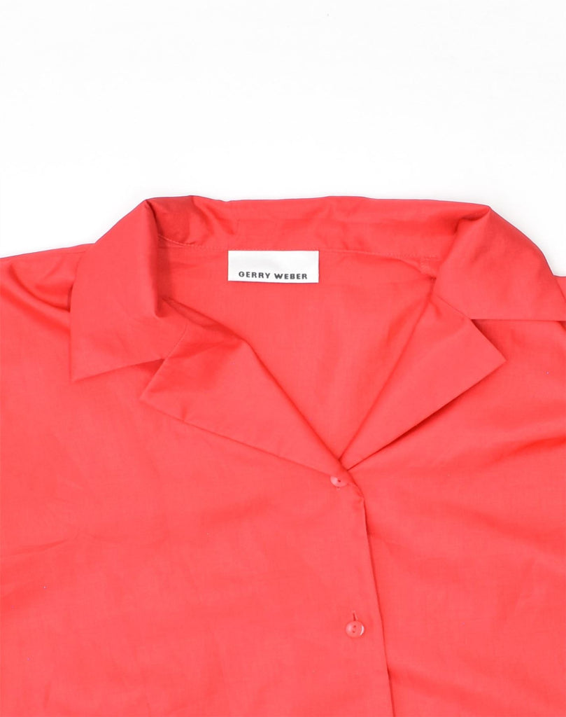 GERRY WEBER Womens Short Sleeve Shirt Blouse UK 22 3XL Red Polyester | Vintage | Thrift | Second-Hand | Used Clothing | Messina Hembry 