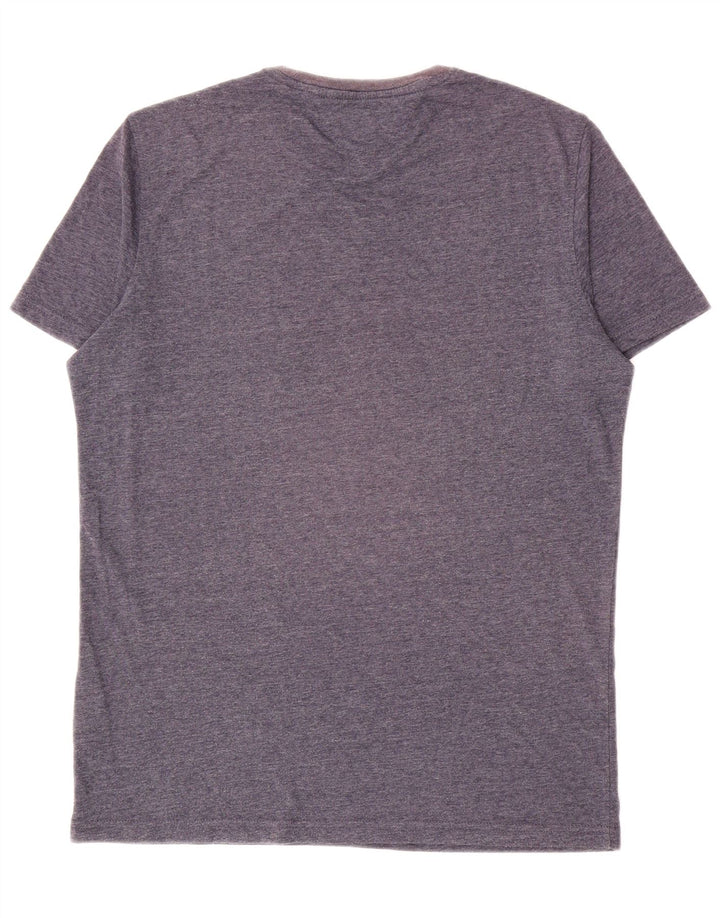 Tommy Hilfiger Mens T-Shirt Top Large Navy Blue Flecked Polyester