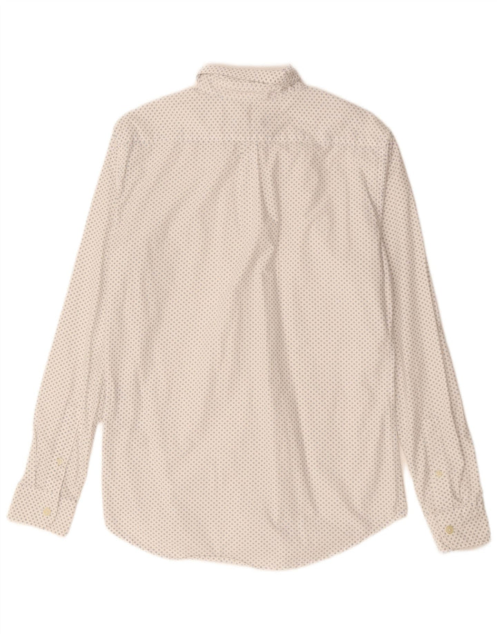Dockers Mens Shirt Medium White Geometric Cotton