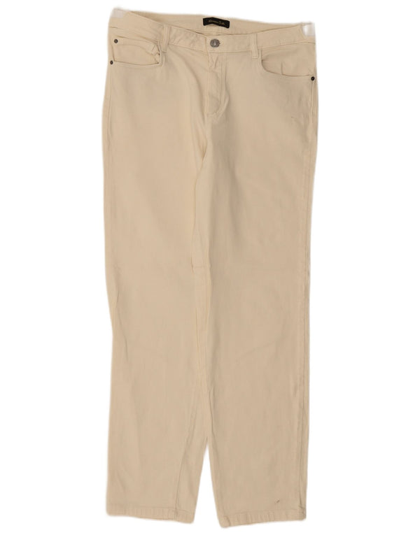 Massimo Dutti Womens Straight Jeans EU 42 Large W32 L28 Beige