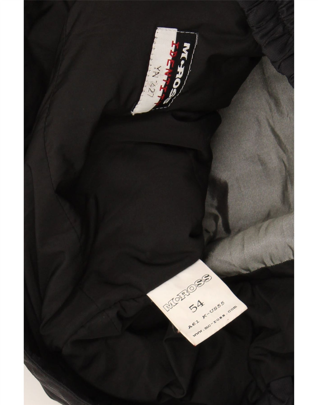 MCROSS Mens Graphic Padded Jacket IT 54 2XL Black Colourblock Polyamide Vintage MCROSS and Second-Hand MCROSS from Messina Hembry 