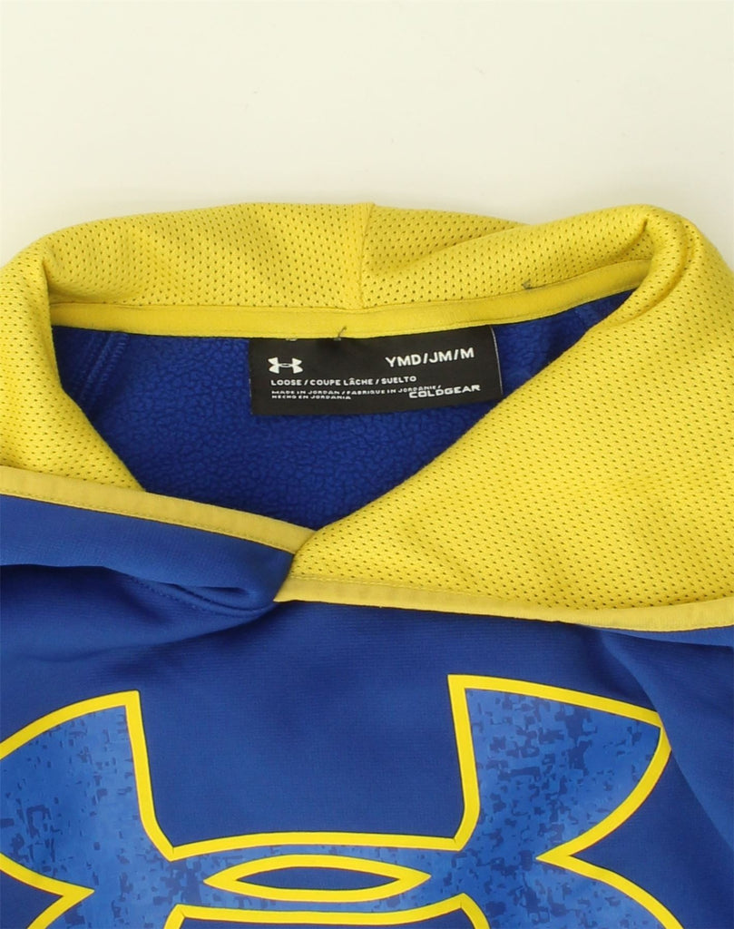 UNDER ARMOUR Boys Loose Fit Graphic Hoodie Jumper 9-10 Years Medium Blue | Vintage Under Armour | Thrift | Second-Hand Under Armour | Used Clothing | Messina Hembry 