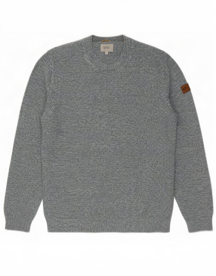 Camel Active Mens Crew Neck Jumper Sweater Large Blue Flecked Cotton