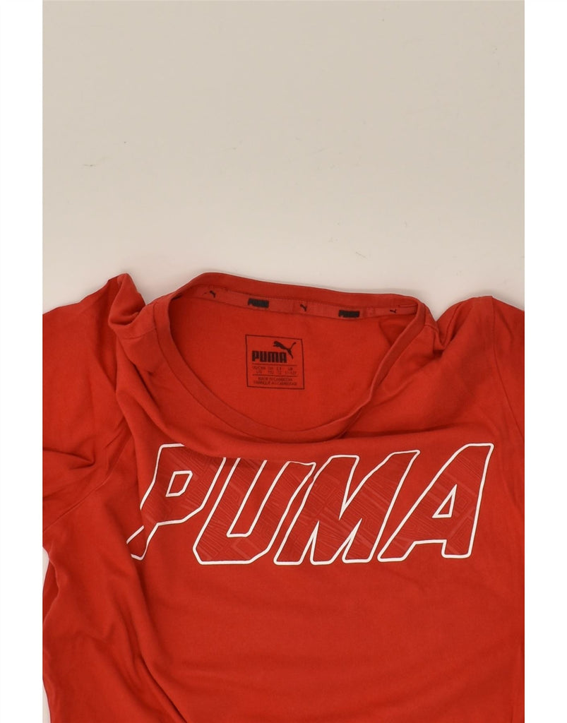 PUMA Boys Graphic T-Shirt Top 11-12 Years Red Cotton | Vintage Puma | Thrift | Second-Hand Puma | Used Clothing | Messina Hembry 