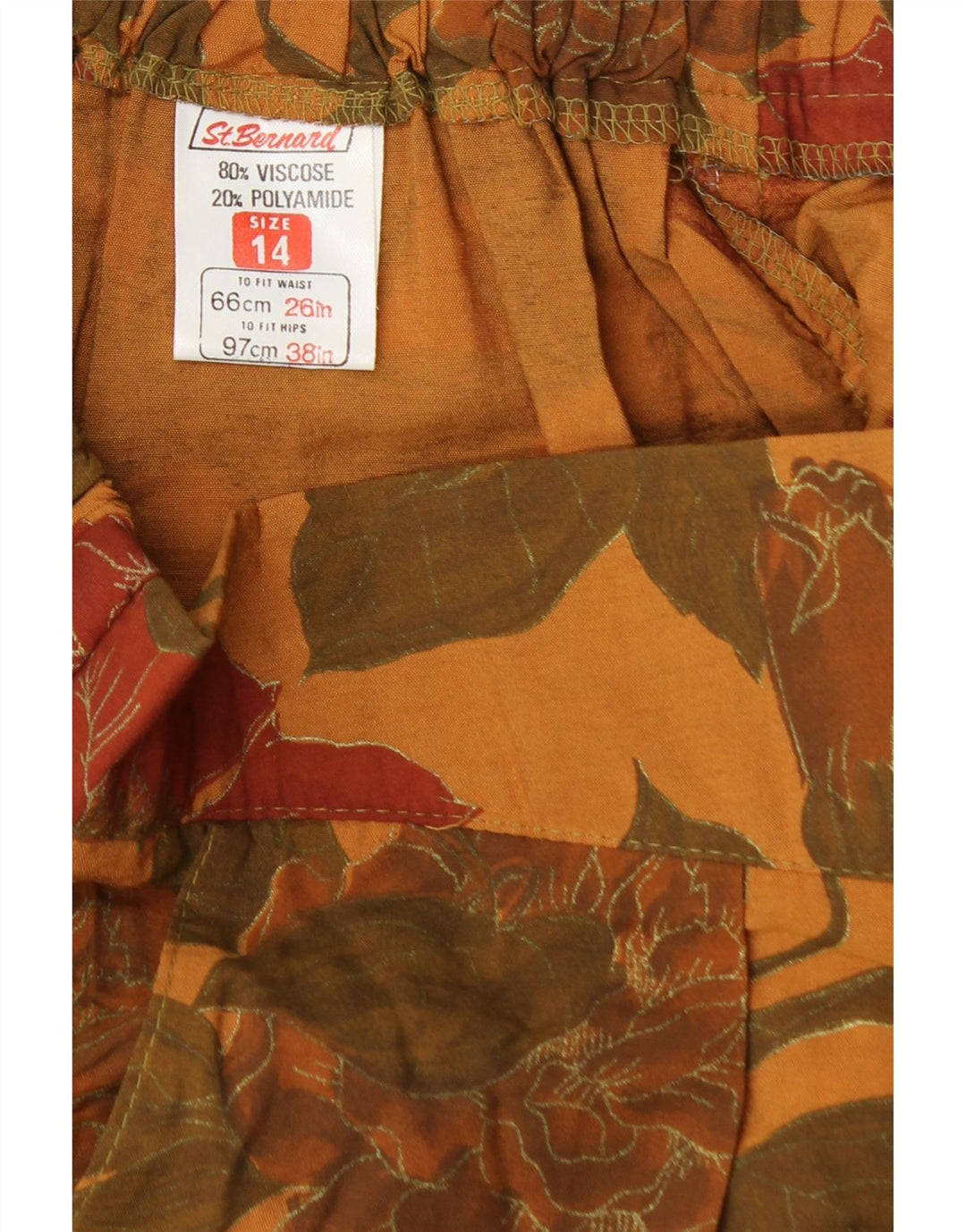 ST. BERNARD Womens Harem Trousers UK 14 Medium W28 L26 Orange Floral