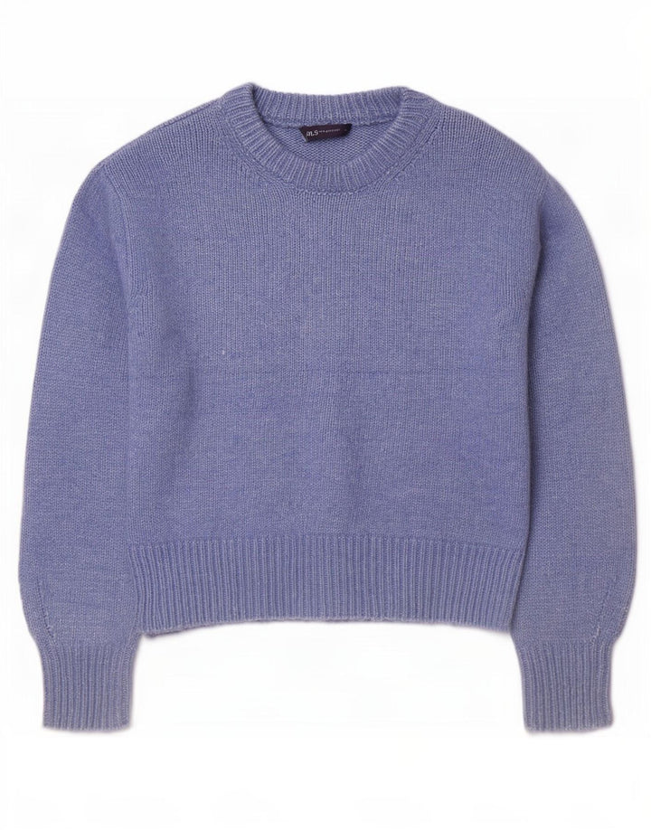 Marks & Spencer Womens Oversized Crew Neck Jumper Sweater UK 14 Medium Blue