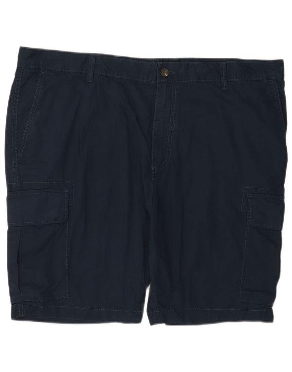 Marks & Spencer Mens Cargo Shorts W42 2XL Navy Blue Cotton