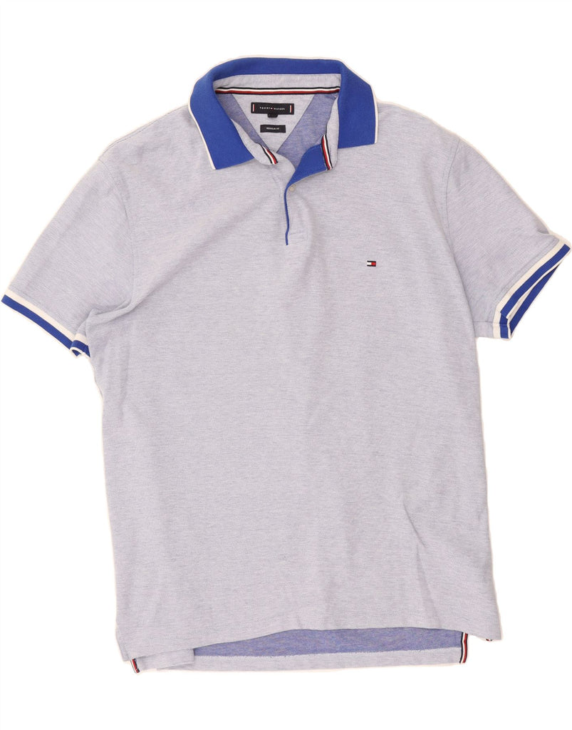 TOMMY HILFIGER Mens Regular Fit Polo Shirt XL Blue Cotton Vintage Tommy Hilfiger and Second-Hand Tommy Hilfiger from Messina Hembry 