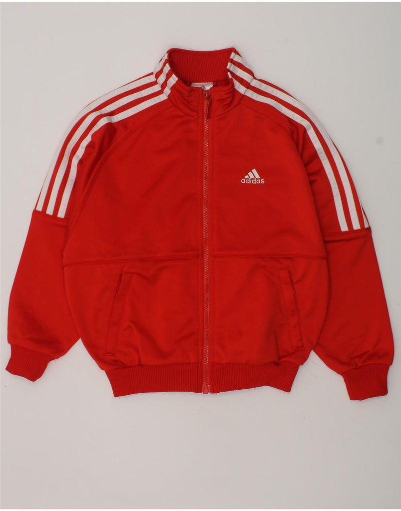 ADIDAS Boys Tracksuit Top Jacket 7-8 Years Red Polyester | Vintage Adidas | Thrift | Second-Hand Adidas | Used Clothing | Messina Hembry 