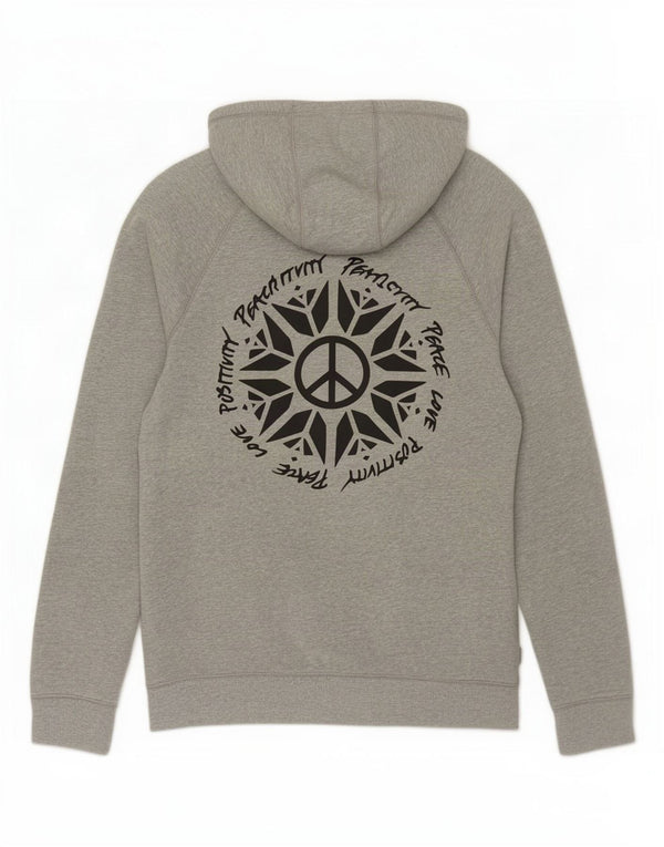 Vans Mens Graphic Hoodie Jumper Medium Grey Cotton