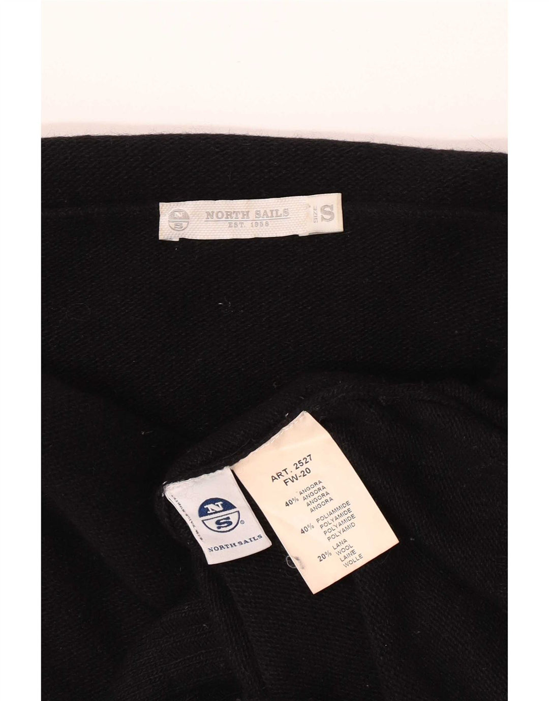 North Sails Womens Roll Neck Jumper Sweater UK 8 Small Black Angora