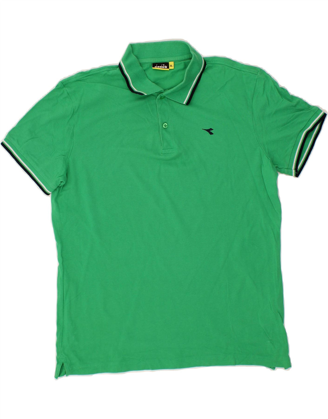 DIADORA Mens Polo Shirt XL Green Cotton Vintage Diadora and Second-Hand Diadora from Messina Hembry 