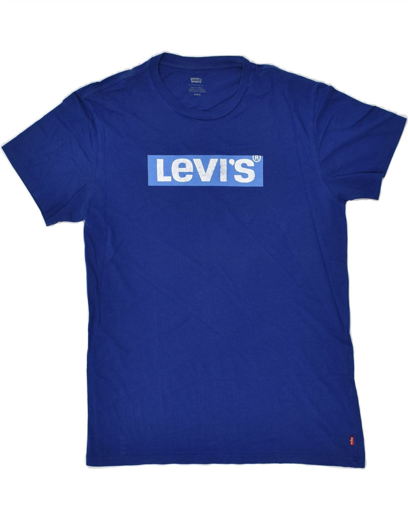 LEVI'S Mens Graphic T-Shirt Top Medium Blue | Vintage Levi's | Thrift | Second-Hand Levi's | Used Clothing | Messina Hembry 