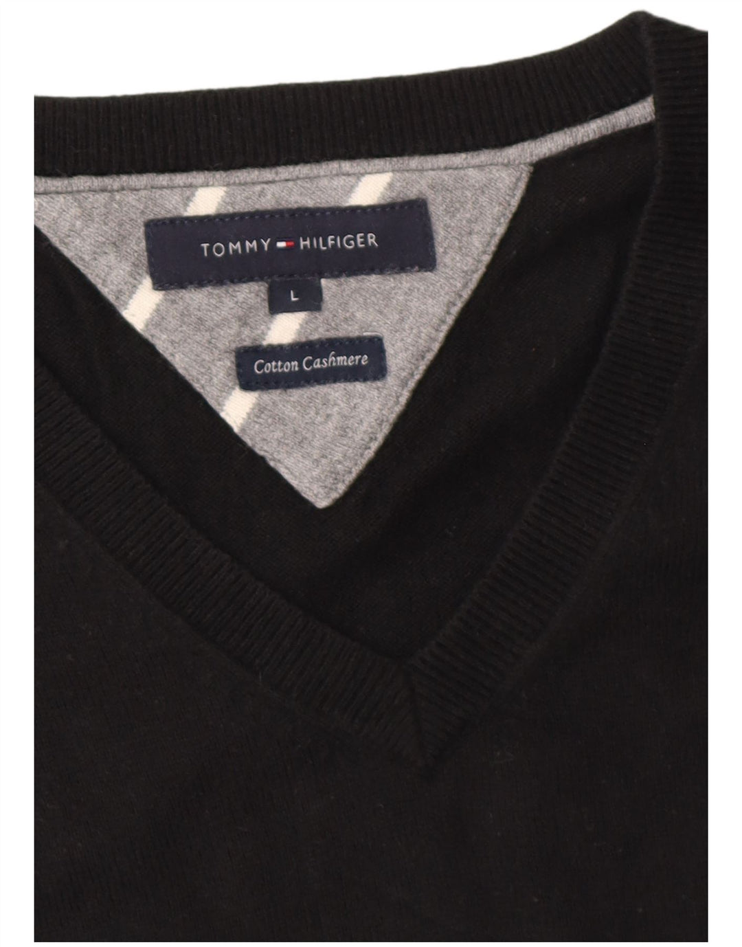 Tommy Hilfiger Mens Vest Tank Top Large Black Cotton