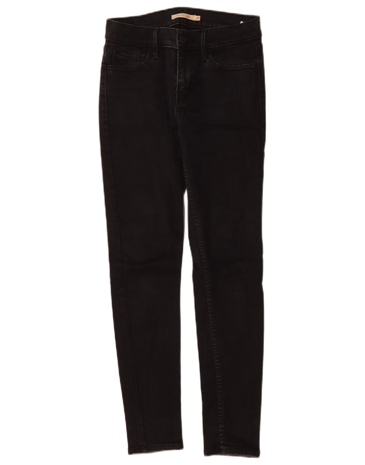 LEVI'S Womens 710 Super Skinny Jeans W27 L28 Black Cotton