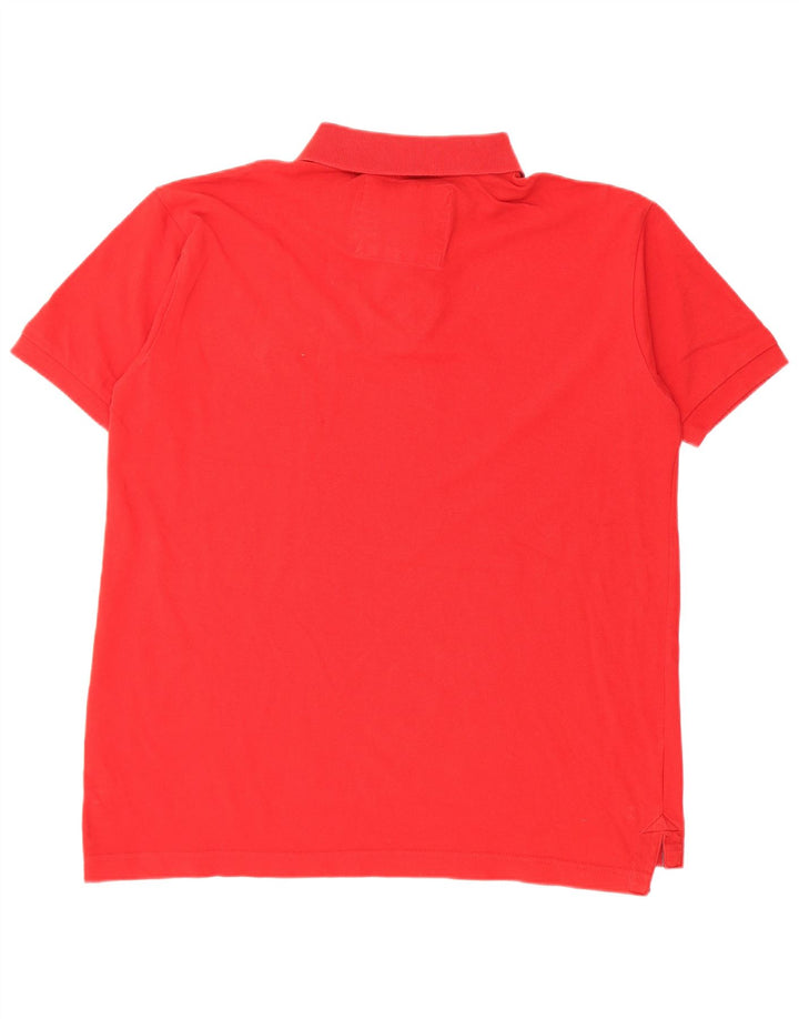 ABERCROMBIE & FITCH Mens Polo Shirt 2XL Red