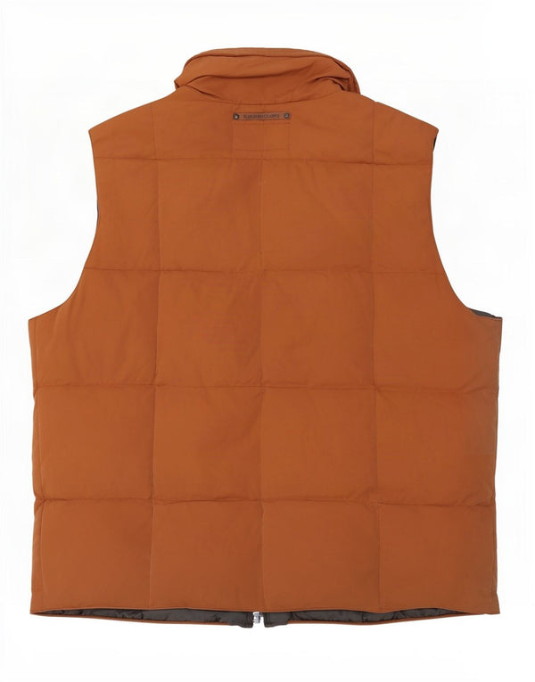 Marlboro Classics Mens Padded Gilet EU 50 Large Brown Cotton