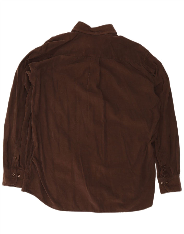 Avirex Mens Corduroy Shirt Large Brown Cotton