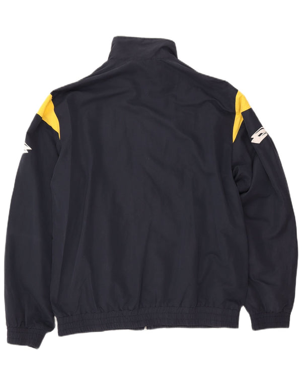 LOTTO Mens Graphic Tracksuit Top Jacket XL Navy Blue Colourblock