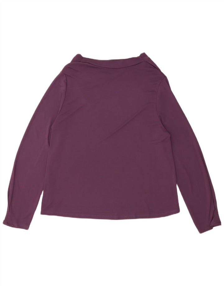 Zara Womens Regular Top Long Sleeve UK 18 XL Purple