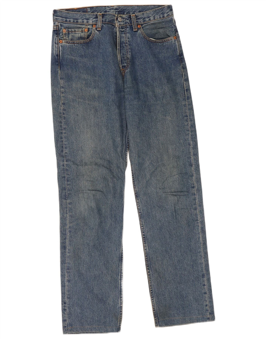 Levi's Womens 590 Straight Jeans W31 L32 Blue Cotton