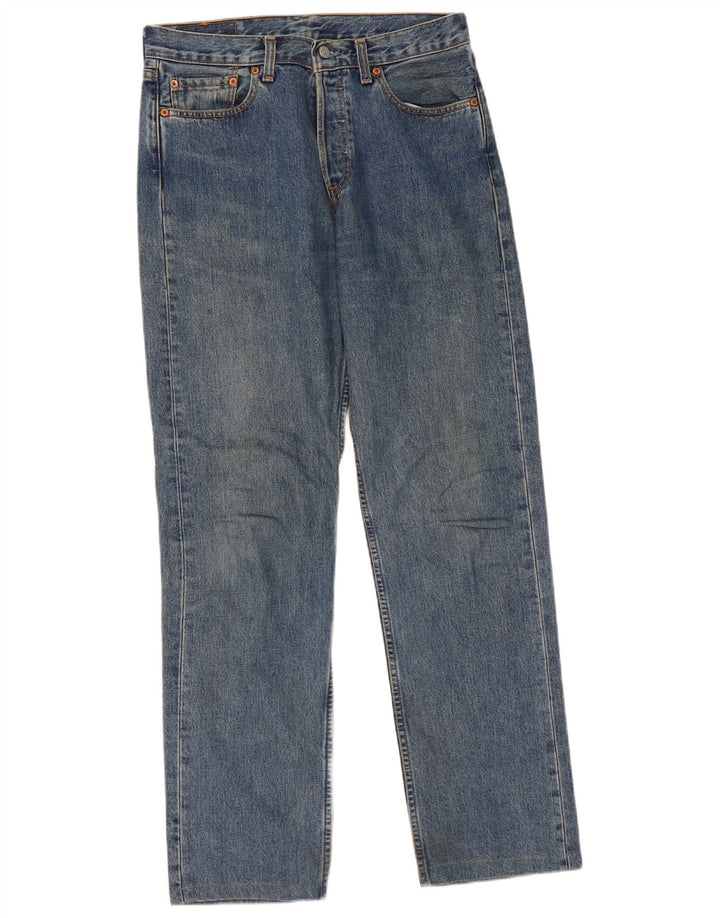 Levi's Womens 590 Straight Jeans W31 L32 Blue Cotton