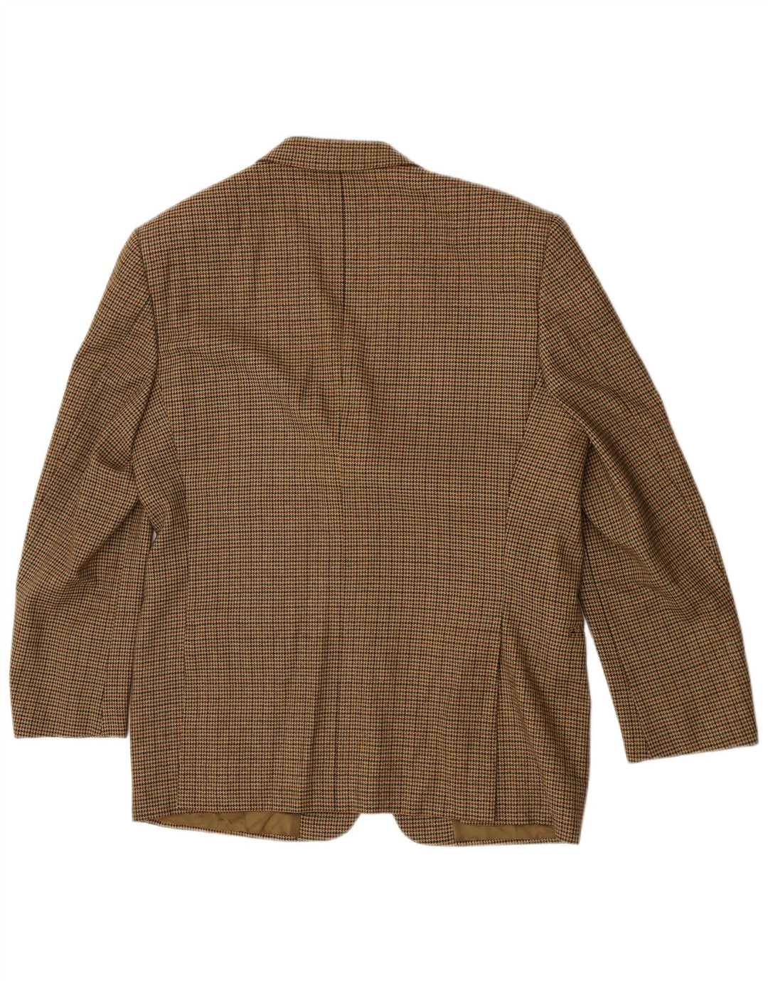 Emanuel Ungaro Mens 3 Button Blazer Jacket UK 38 Medium Brown Houndstooth