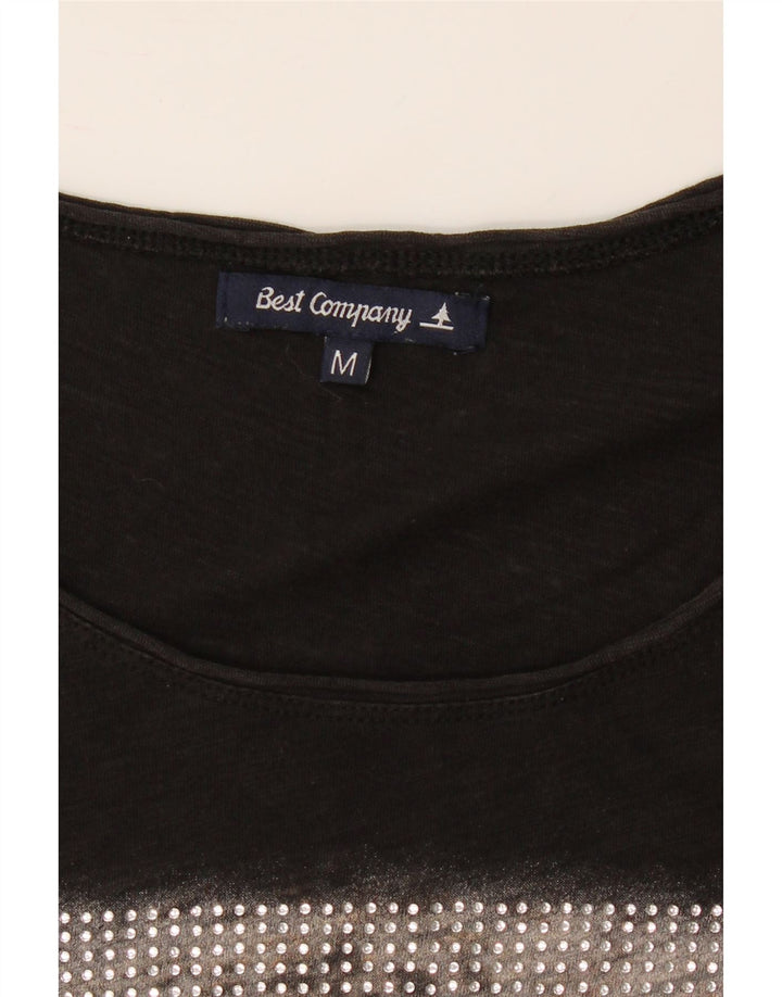 BEST COMPANY Womens Graphic T-Shirt Top UK 12 Medium Black Vintage Best Company and Second-Hand Best Company from Messina Hembry 