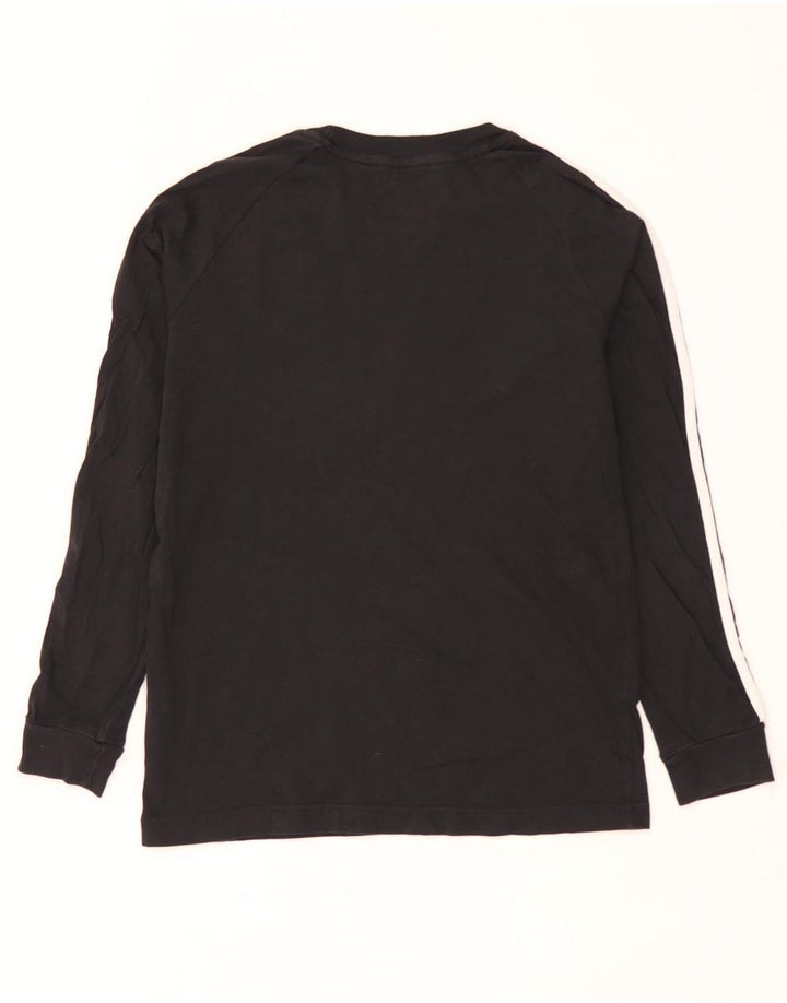 Adidas Boys Top Long Sleeve 13-14 Years Black Cotton