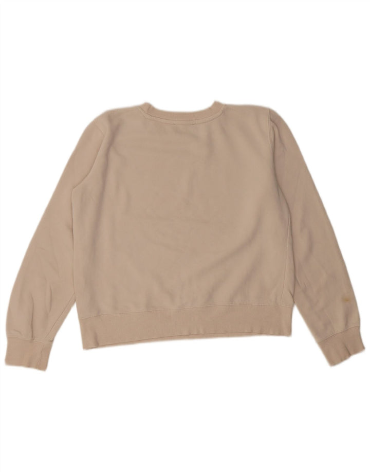 Zara Womens Crop Oversized Sweatshirt Jumper UK 10 Small White