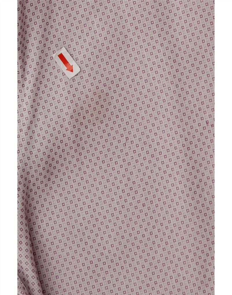 CALVIN KLEIN Mens Slim Fit Shirt Size 16 Large Pink Spotted Cotton Vintage Calvin Klein and Second-Hand Calvin Klein from Messina Hembry 