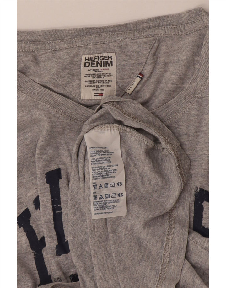 Tommy Hilfiger Mens Graphic Top Long Sleeve XL Grey Cotton
