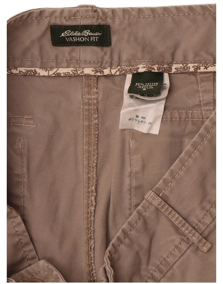 Eddie Bauer Womens Vashon Fit Casual Shorts US 8 Medium W30 Grey Cotton