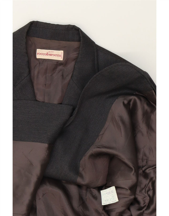 ROCCOBAROCCO Womens 2 Button Blazer Jacket UK 18 XL Grey Vintage Roccobarocco and Second-Hand Roccobarocco from Messina Hembry 