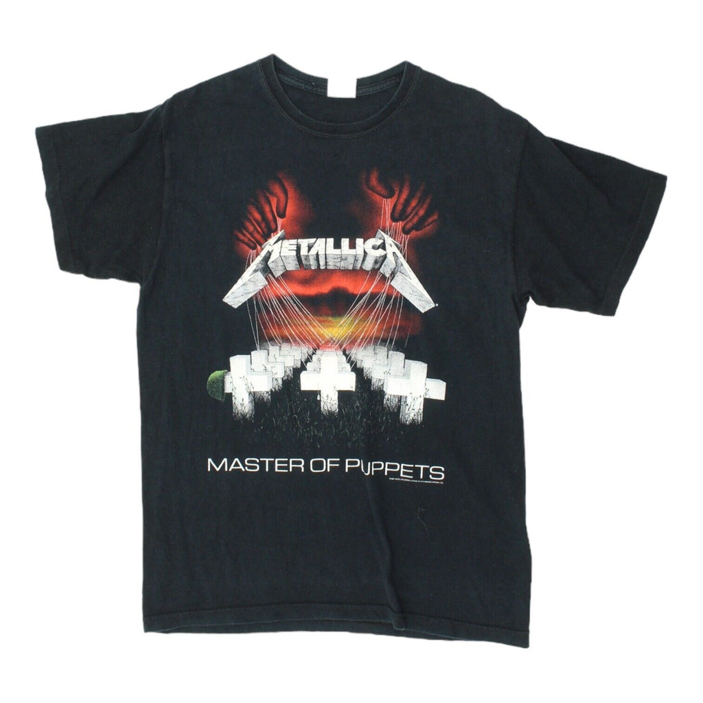 Metallica Master Of Puppets Mens Black Tshirt | 2007 Heavy Metal Music Band | Vintage Messina Hembry | Thrift | Second-Hand Messina Hembry | Used Clothing | Messina Hembry 