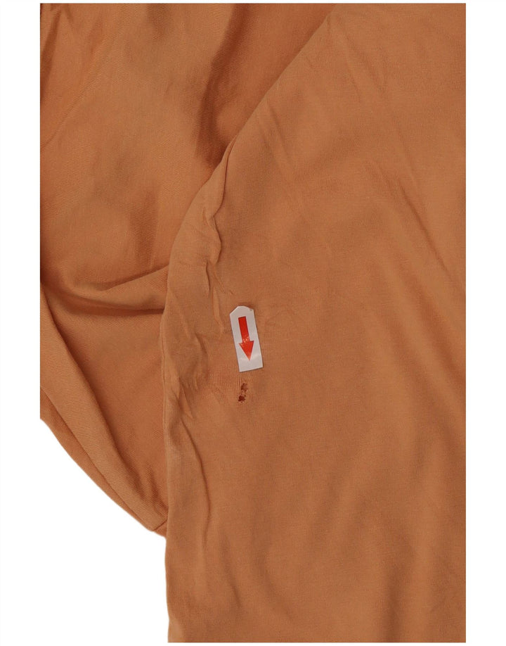 Fred Perry Mens T-Shirt Top Medium Orange Striped Cotton