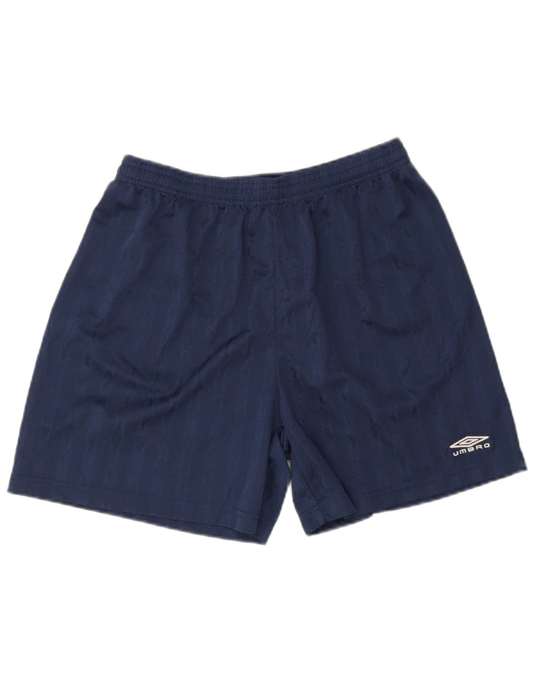 Umbro Mens Sport Shorts Large Navy Blue Striped Polyester