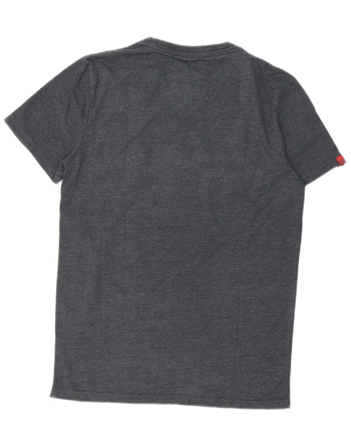 Superdry Mens Graphic T-Shirt Top Medium Grey Cotton