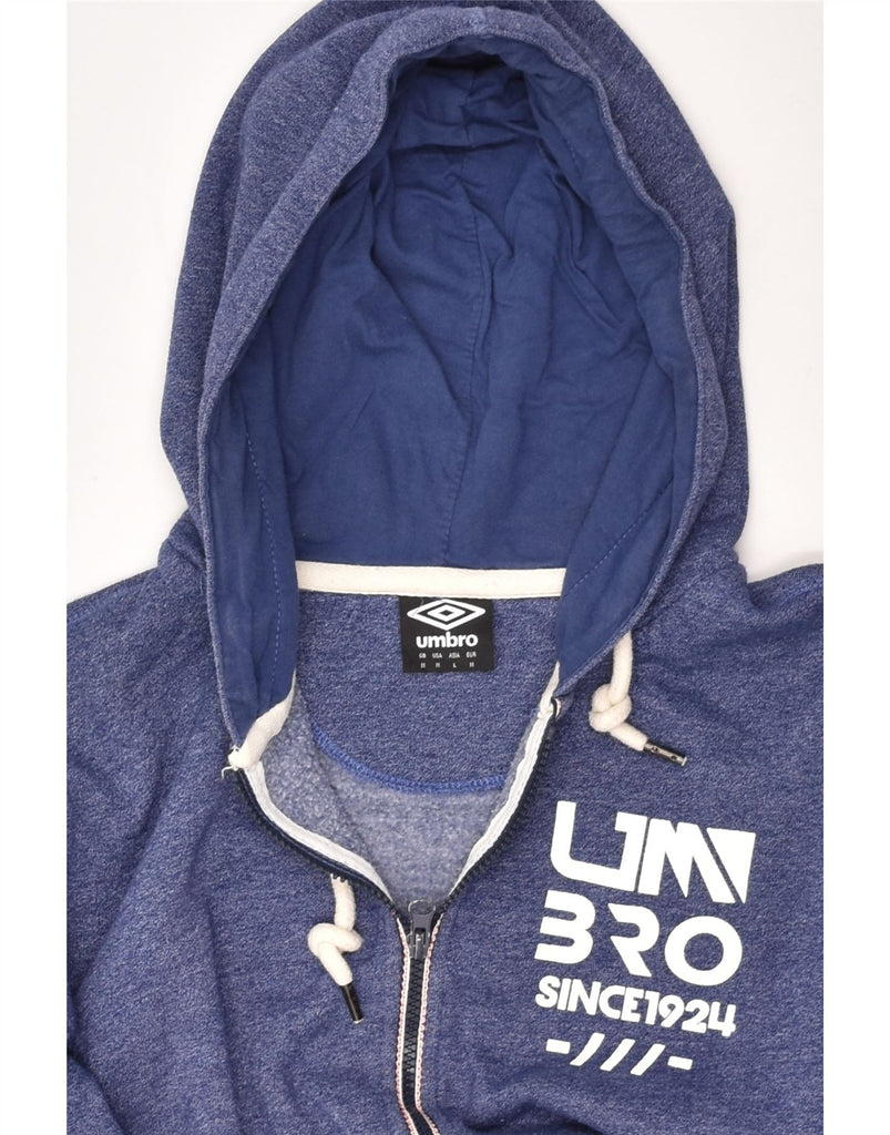 UMBRO Mens Graphic Zip Hoodie Sweater Medium Navy Blue | Vintage Umbro | Thrift | Second-Hand Umbro | Used Clothing | Messina Hembry 