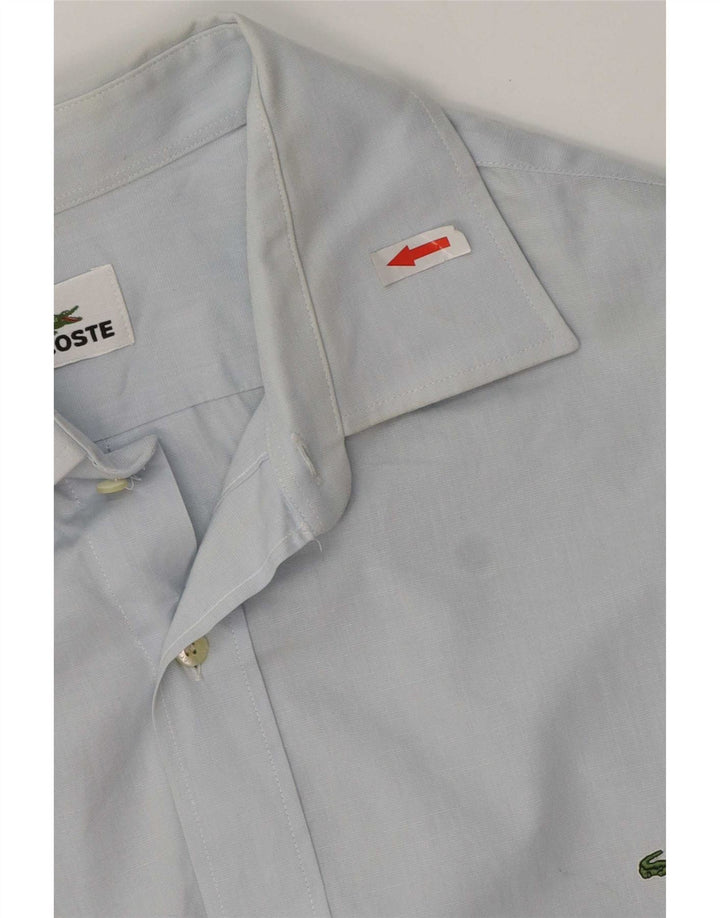 Lacoste Mens Shirt Size 42 Large Blue Cotton