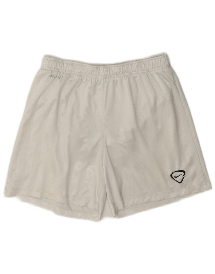 Nike Mens Dri Fit Regular Sport Shorts Medium White Striped Polyester