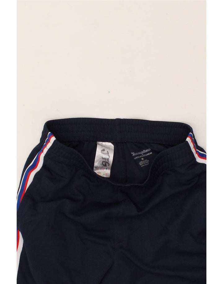 CHAMPION Womens Sport Shorts UK 12 Medium  Navy Blue Polyester Vintage Champion and Second-Hand Champion from Messina Hembry 
