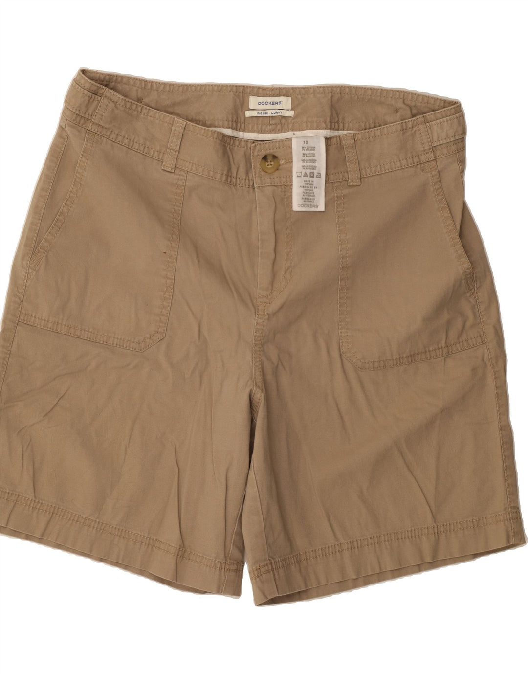 DOCKERS Womens Chino Shorts US 10 Large W32 Beige Cotton Vintage Dockers and Second-Hand Dockers from Messina Hembry 