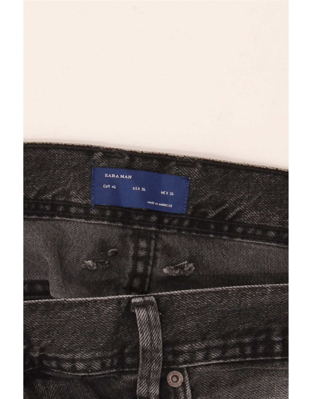 Zara Mens Denim Shorts EU 46 XL W36  Grey