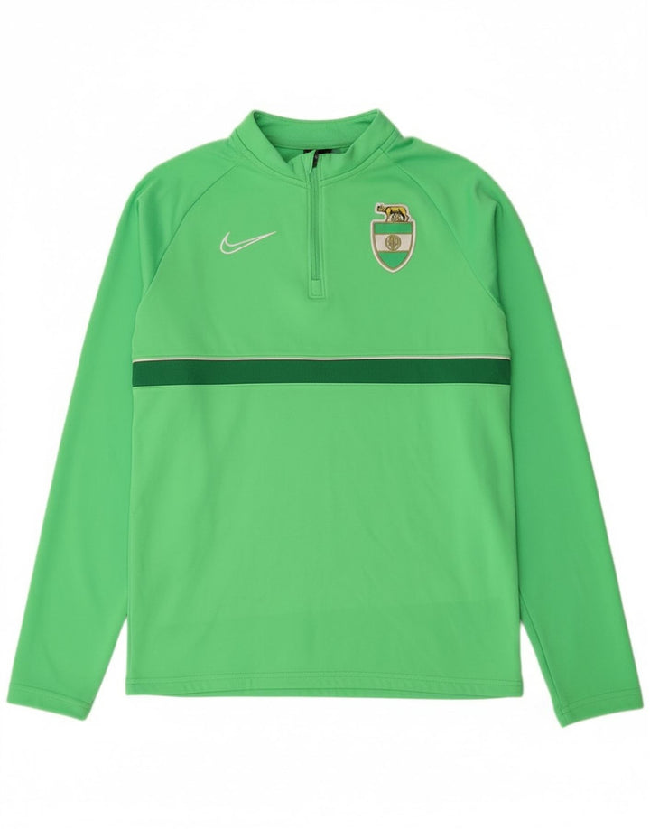 Nike Boys Alba Roma Zip Neck Pullover Tracksuit Top 12-13 Years Large Green