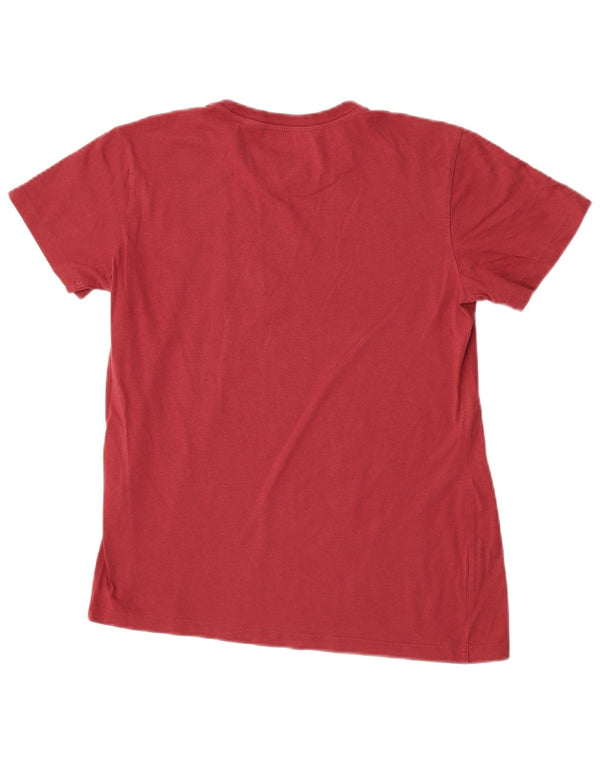 Adidas Womens Graphic T-Shirt Top UK 12/14 Medium Red