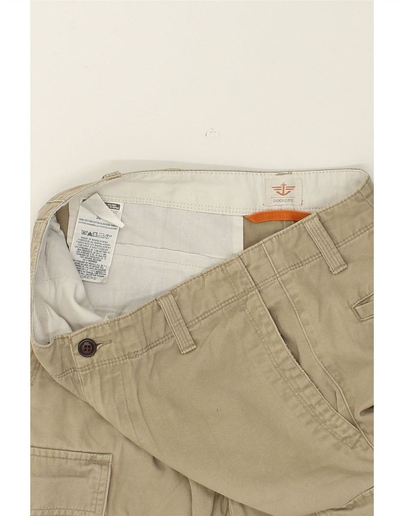 DOCKERS Mens Cargo Shorts W30 Medium Beige Cotton | Vintage Dockers | Thrift | Second-Hand Dockers | Used Clothing | Messina Hembry 