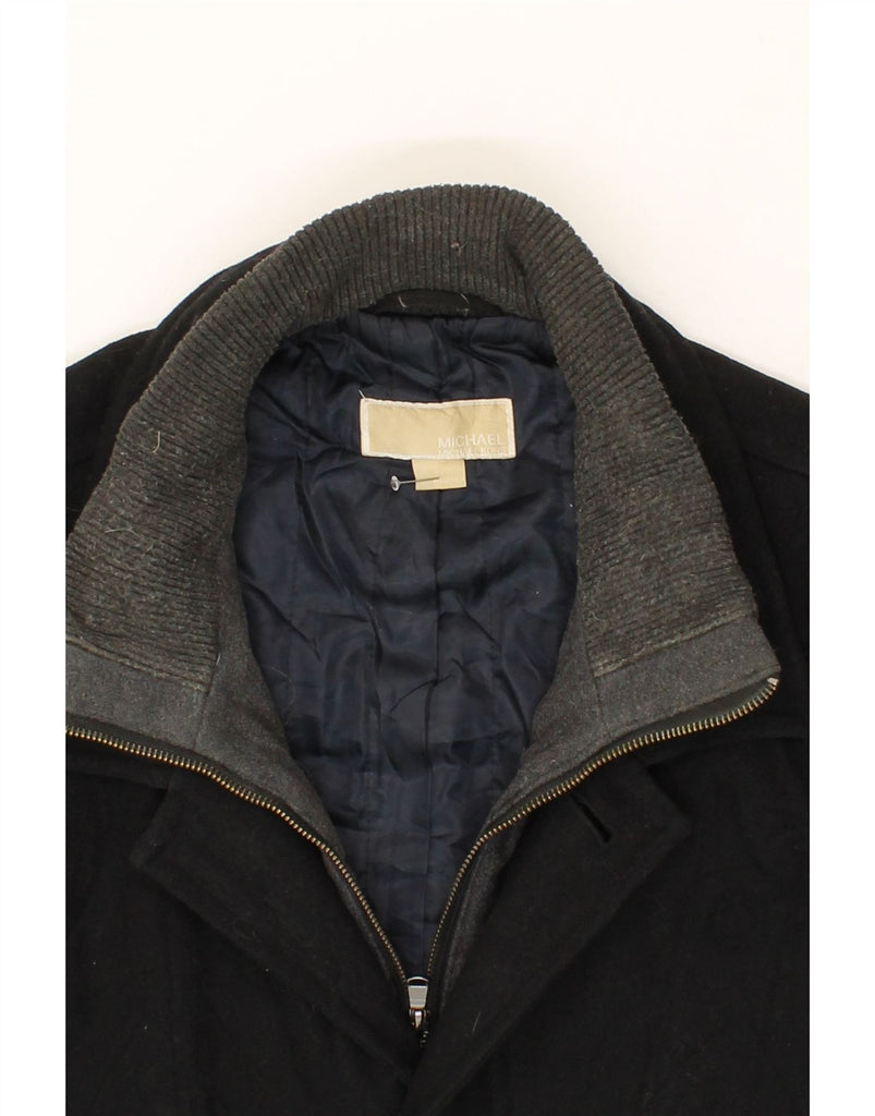 MICHAEL KORS Mens Overcoat UK 42 XL Black Wool Vintage Michael Kors and Second-Hand Michael Kors from Messina Hembry 